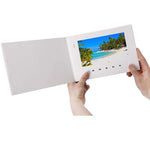 LuguLake 7" Video Greeting Card Video Brochure LCD Screen Digital Brochures for Father's Day Christmas Anniversary White