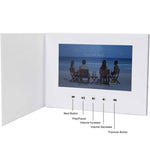 LuguLake 7" Video Greeting Card Video Brochure LCD Screen Digital Brochures for Father's Day Christmas Anniversary White