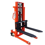 Manual Stacker 1500kg Load Capacity Forklift 3M Manual Hydraulic StackerLift Forklift Loading And Unloading Lifting Stacking Truck Heavy Load 1.5 Ton 3m