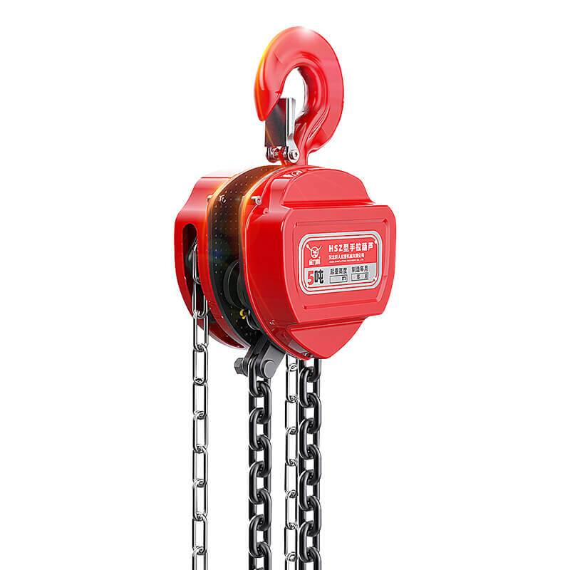 5t 3m (Double Chain) Chain Block Manual Chain Hoist Manganese Steel Chain Carburized Reinforced Gear Material