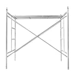 Scaffold 660 Lbs Capacity Combined Wide Frame Galvanized Steel Pipe Painter Construction Worker Wall Painting Scaffold Height 1700 * Width 950 * Pipe Thickness 2.0mm