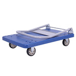 Foldable Platform Trolley Cart 330lbs/660lbs Capacity Dustproof Silent Platform Truck with Rubber Casters Flatbed Steel Platform Trolley