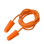 100 Pairs Disposable Soft PU Foam Earplug With Cord Bullet Type Noise Reduction Suitable for Lumberjack Construction Sites Workshop Worker