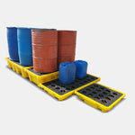 Spill Pallet  Single Drum Pallet 43 Liters Spill Capacity 670*670*150mm Injection Molding Process Leak-proof Pallet Platform Chemical Warehouse Oil Container Petroleum Drums Dangerous Waste Liquid Oil Pan