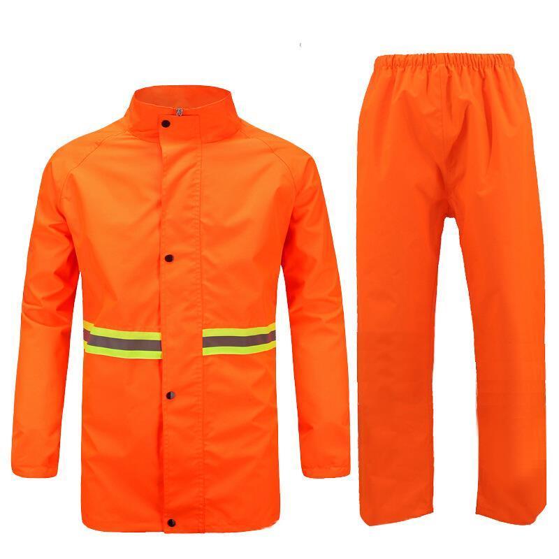 Orange Sanitation Raincoat Work Clothes Reflective Safety Clothes Road Maintenance Upper And Lower Split Suit