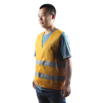 15 Pieces Orange Yellow Cloth Reflective Vest Reflective Clothing Riding Traffic Construction Environmental Sanitation Vest Free Size