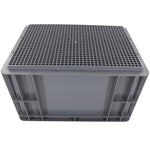 300 * 200 * 150 Uncovered Grey Turnover Box Plastic Box Thickened Auto Parts Stackable Turnover Box Storage Box Parts Box