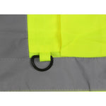 Multi Pocket Cloth Fluorescent Vest (Silver Gray Reflective Strip Front Four Back Four Pockets) Yellow Uniform