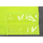 Multi Pocket Cloth Fluorescent Vest (Silver Gray Reflective Strip Front Four Back Four Pockets) Yellow Uniform