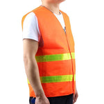 Orange Red Cloth Reflective Vest For Night Riding High Visibility Reflective Vest Safety Working Vest