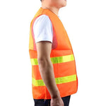 Orange Red Cloth Reflective Vest For Night Riding High Visibility Reflective Vest Safety Working Vest