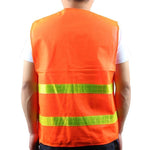 Orange Red Cloth Reflective Vest For Night Riding High Visibility Reflective Vest Safety Working Vest