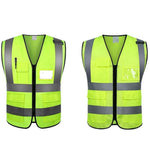 Reflective Vest Mesh Breathable Sanitation Clothing Construction Site Safety Yellow Vest Traffic Coat Vehicle Engineering Clothing Mesh Yellow M