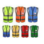 Reflective Vest Mesh Breathable Sanitation Clothing Construction Site Safety Yellow Vest Traffic Coat Vehicle Engineering Clothing Mesh Yellow M