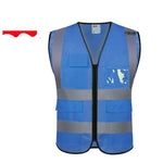 Reflective Vest Mesh Breathable Sanitation Clothing Construction Site Safety Yellow Vest Traffic Coat Vehicle Engineering Clothing Mesh Yellow M