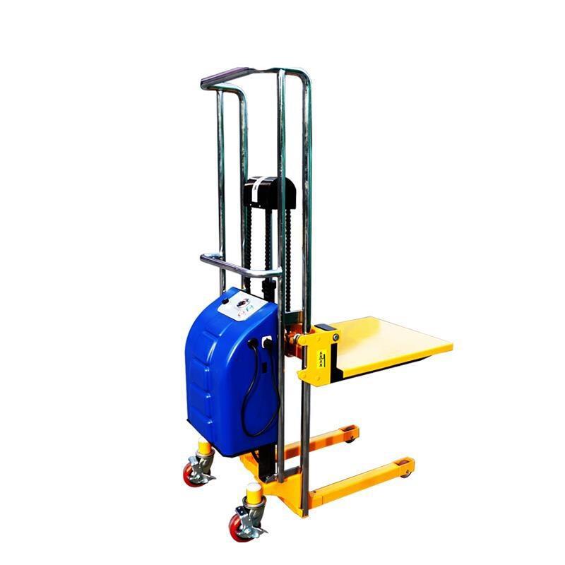 Electric Hydraulic Stacker Forklift Truck Luggage Car Mobile Portable Stacker Die Lifting Platform Load 400kg, Rise 1.5m