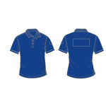 Short Sleeve POLO Shirt Work Clothes Printed Logo Short Sleeve Embroidery Cufflinks Reflective Blue M