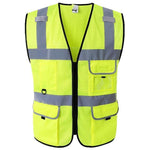 Mesh Reflective Vest Construction Sanitation Reflective Clothing Riding Vest Breathable Printable Fluorescent Yellow Size L