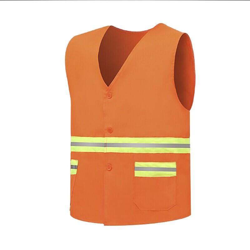 Environmental Sanitation Vest Reflective Vest Work Clothes Reflective Clothing Property Cleaning Workers Road Construction Can Print Orange Free Size