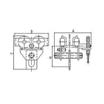 One 5T * 3m Hand Monorail Trolley Lifting Chain Hoist Chain Block Crane Lifting Sling