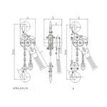 0.75T * 3m Chain Block Lifting Chain Hoist Chain Block Crane Lifting Sling