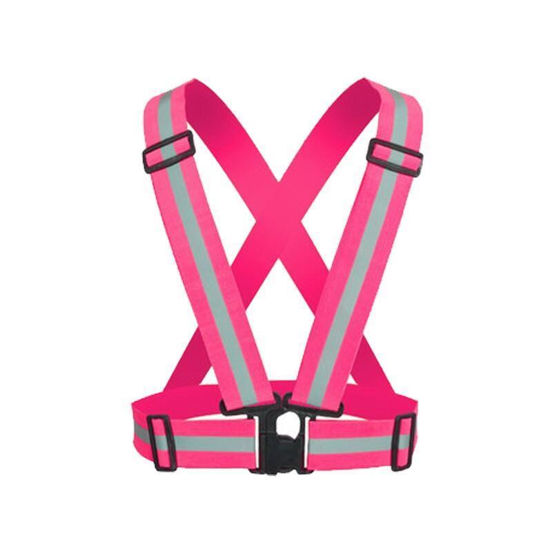 Reflective Vest Reflective Strap Running Vest Traffic Riding Vest Car Safety Warning Vest Environmental Sanitation Reflective Sports Strap Buckle Rose Red