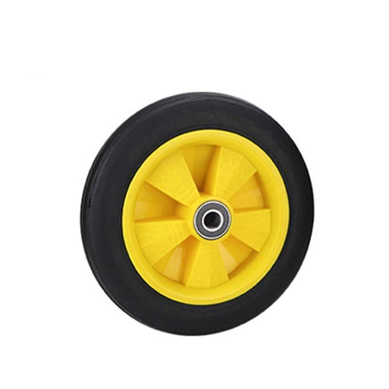 Hand Wheel 12 Inch Truck Trailer Truck Solid Rubber Wheel Caster Yellow Rubber Wheel