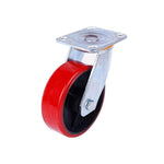 6 Inch PU Single Wheel Polyurethane PU Caster Industry Trolley Caster Antiskid Silent Pulley