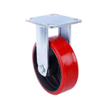 8 Inch Polyurethane PU Caster Industrial Trolley Caster Antiskid Silent Pulley Heavy Brake Wheels