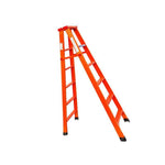 4.9FT Folding Ladder Carbon Steel Double Side Ladder Thickening Commercial Indoor Engineering Miter Ladder 1.5m Carbon Steel