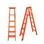 4.9FT Folding Ladder Carbon Steel Double Side Ladder Thickening Commercial Indoor Engineering Miter Ladder 1.5m Carbon Steel