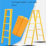 Safety Ladder Herringbone Ladder A-Type 2m Yellow  FRP Material Non-slip