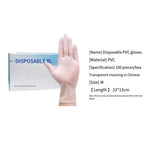 A Box Of 100 Pieces M Size Gloves Disposable PVC Transparent Gloves Powder Free Gloves