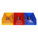 New Shelf Slant Mouth Sorting Storage Box Parts Box Combined Material Box Plastic Box Q3 340 * 200 * 140mm Red (10 Pack)