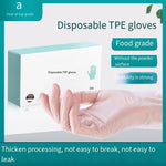 Disposable Thickened Leak Proof Elastic Gloves Beauty Kitchen Cleaning Catering TPE Plastic Film Gloves Hygiene Box Extraction 100 Pieces / Box