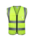 Reflective Vest Mesh Breathable Sanitation Clothing Construction Site Safety Yellow Vest Traffic Coat Vehicle Engineering Clothing Mesh Yellow M