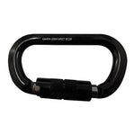 Large O-Type Safety Buckle Black Steel Safety Lock Round Hook Lock Equipment for Rock Climbing Lifting Construction