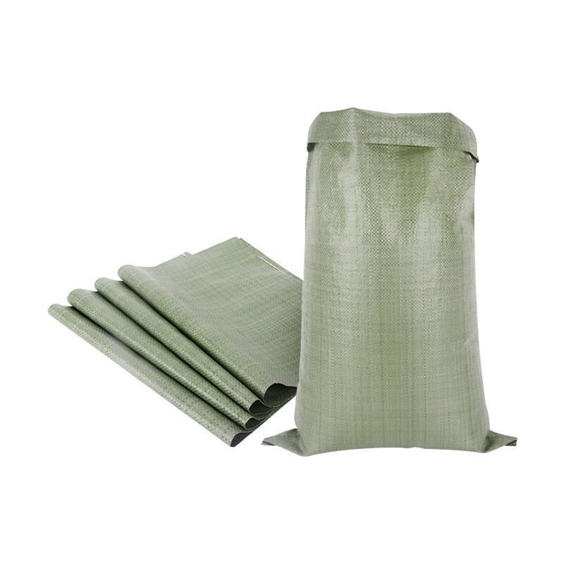 100 Pieces Green Plastic 90 * 100CM Woven Bag Snakeskin Bags Cement Sand Construction Garbage Bags Moving Express Packing Plastic Bags