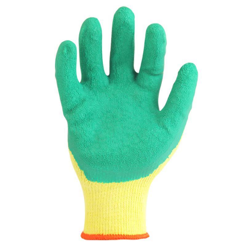 12 Pairs Of Free Size Crease Latex gloves Nitrile Butyronitrile PU Yellow Safety gloves