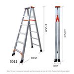 1.8m A-Type Ladder Folding Thickened Aluminum Alloy Ladder Six Step Hinge Ladder Ladder Six Step Hinge Ladder