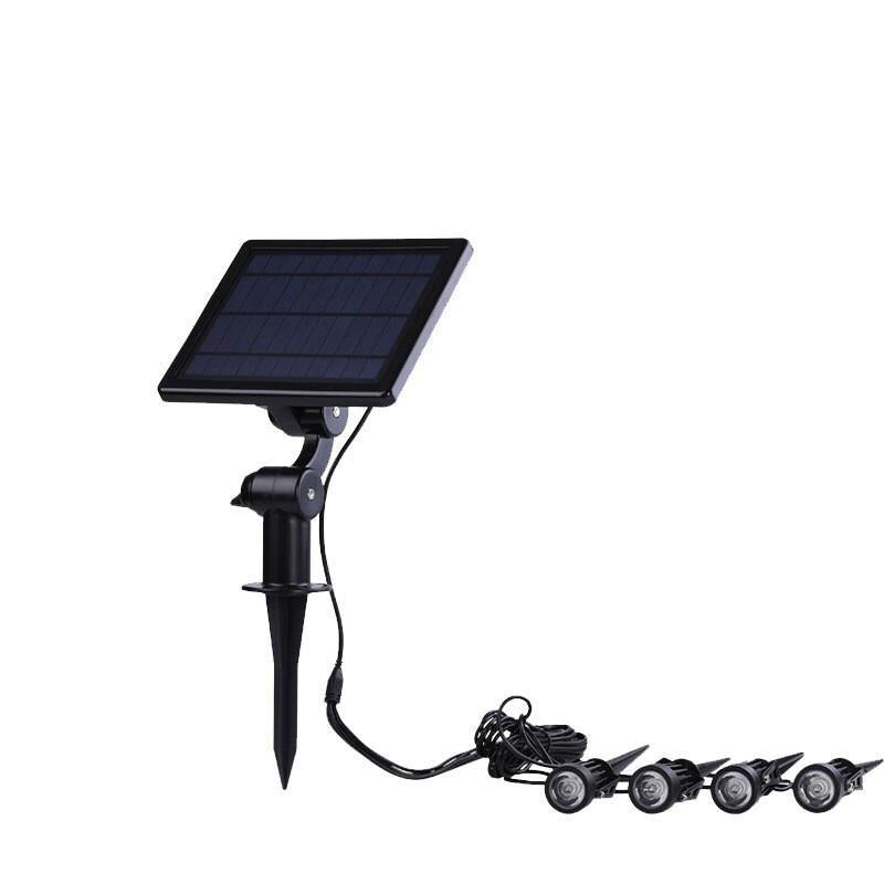 Solar Light, Outdoor Spotlight, Super Bright Led, Waterproof Tree Light, Lawn Light, Courtyard Light, Four Spotlights, Green Light, 3 Meters Long