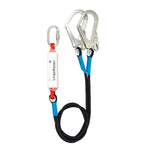 Safety Rope 3m Double Hook Safety Belt Electrician Construction Scaffolder Connecting Rope Electrical Work Safety Rope Limit Rope with Buffer Bag