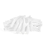 12 Pairs Ceremonial Cotton Yarn Safety Gloves Operation Reception Work Gloves Cotton Yarn White Free Size