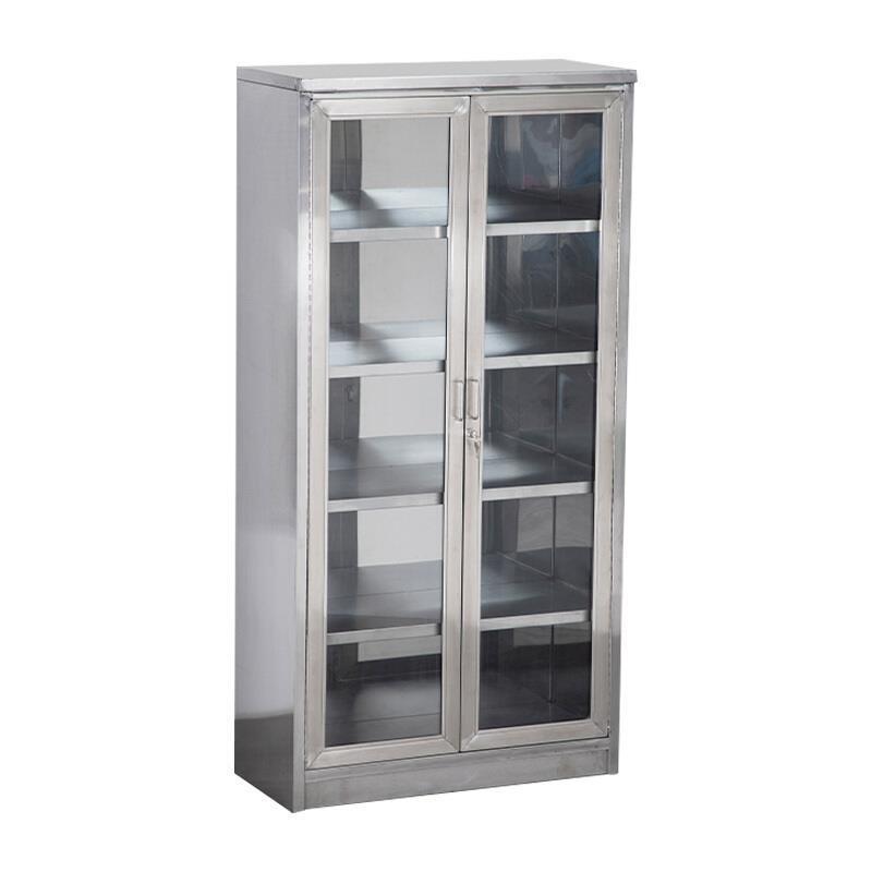 Stainless Steel Storage Cabinet 90 * 40 * 180cm File Cabinet Medicine Storage Cabinet Instrument Cabinet With Drawer Data Storage Cabinet Two Doors Five Layer Cabinet