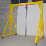 Mobile Gantry Crane Small Hand Push Removable Crane Gantry Crane Span 3.1m * Height 4.8m + Chain Block + Chain Car 3t / Set