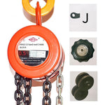 HS-Z01 Type Round Chain Block Inverted Chain Lifting Equipment Hoisting Machine Manganese Steel Orange 1t 4m