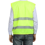 10 Pieces / Bag Reflective Vest And Pocket Less Safety Suits Fluorescent Green Clothing