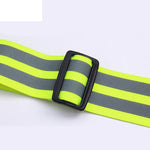 Reflective Belt Traffic Duty Safety Reflective Belt Outdoor Night Highlight Riding Belt Sanitation Construction Safety Warning Belt - Fluorescent Yellow