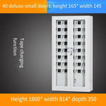 Glass Door Intelligent Charging Cabinet Storage USB Charging Cabinet Meeting Room Storage Cabinet 40 Door Charging Cabinet 1800 * 814 * 350mm