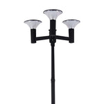 Outdoor Solar Road Lamp 2.5m Garden  Lamp (including Led Light Source 15w) Black